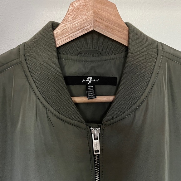 7 For All Mankind Olive Bomber Jacket - women’s - Picture 8 of 10